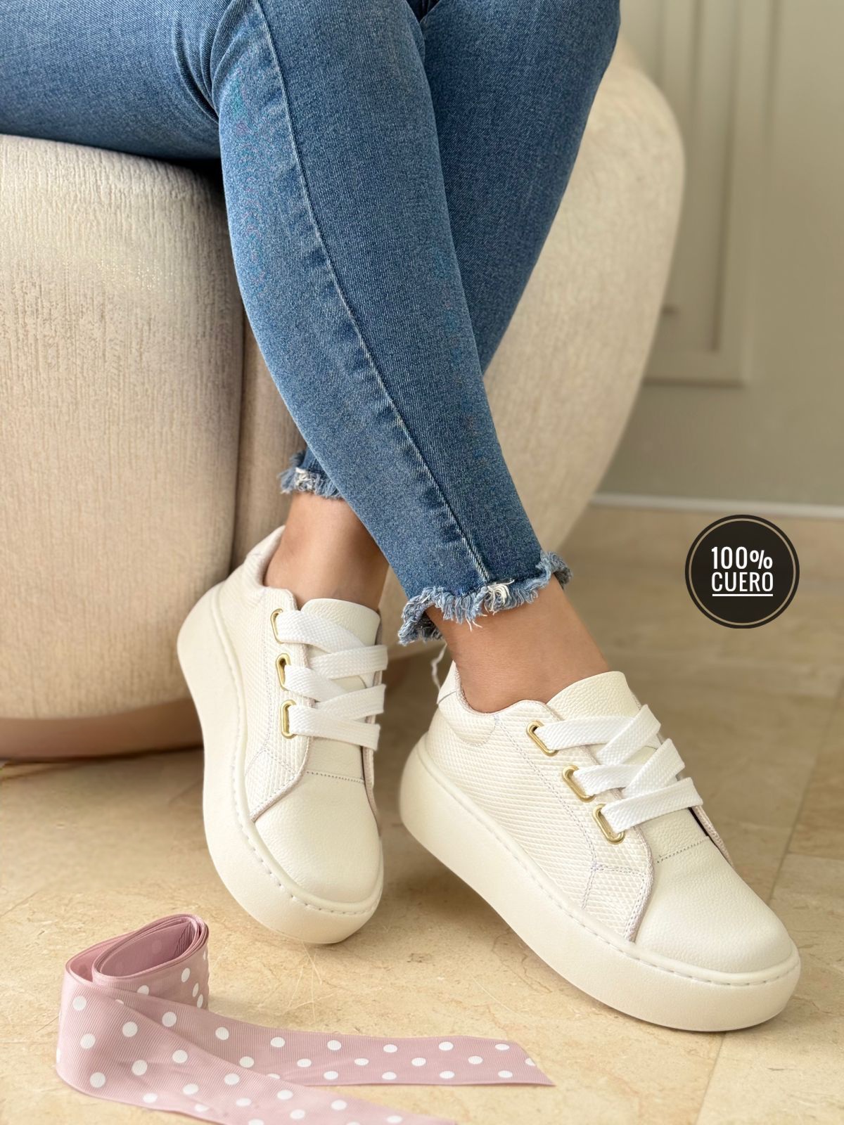 TENIS AMARRAR BLANCOS (1) TENIS AMARRAR - Imagen 1